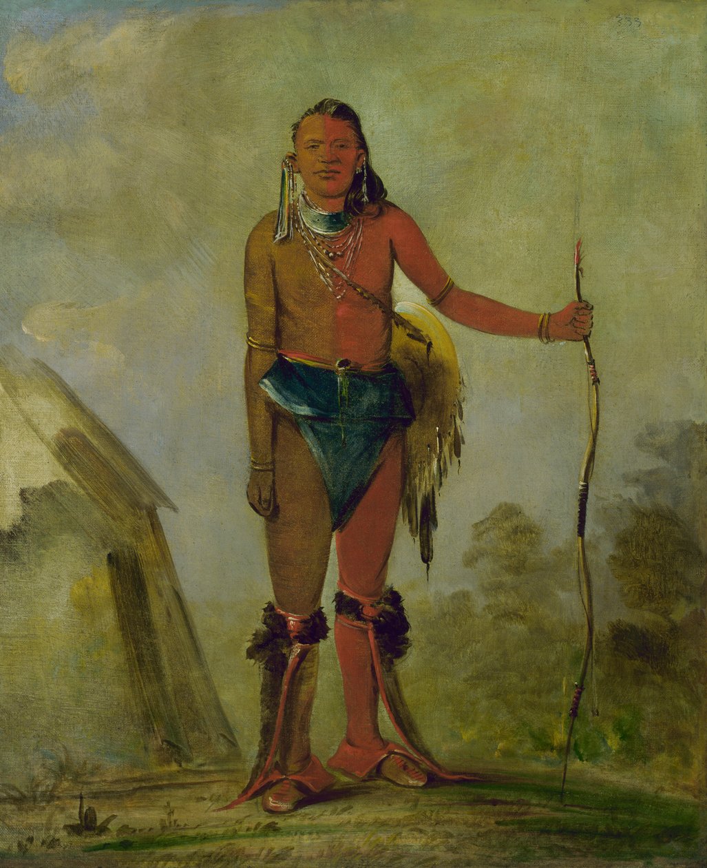 Aih-no-wa, The Fire, a Fox Medicine Man, 1835. tekijältä George Catlin