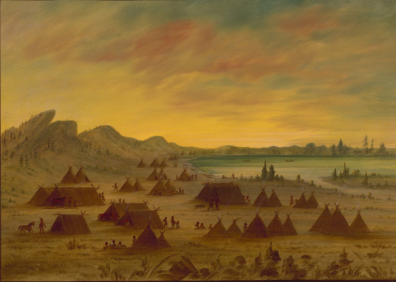 Apachee Village, 18551869. tekijältä George Catlin