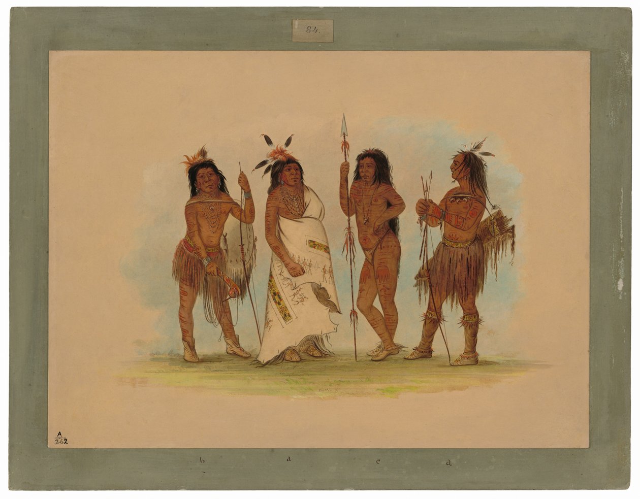 Apache Chief ja kolme soturia tekijältä George Catlin