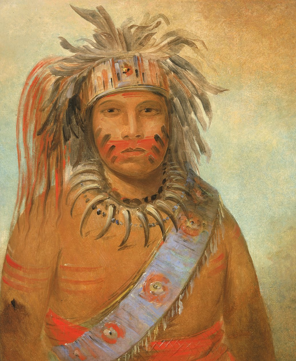 Au-nim-muck-kwa-um, Tempest Bird, 1845. tekijältä George Catlin