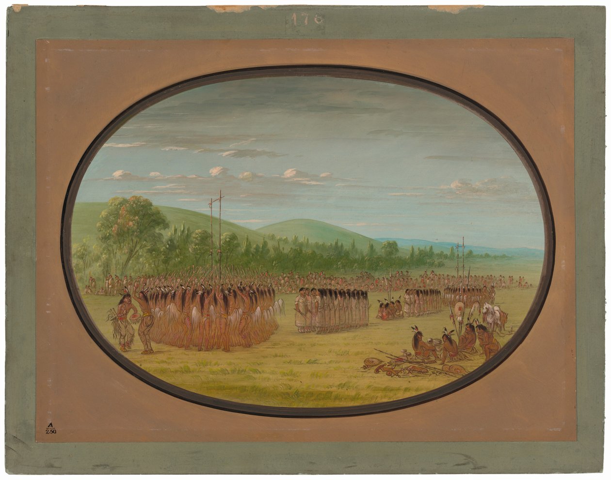 Ball-play Dance - Choctaw tekijältä George Catlin