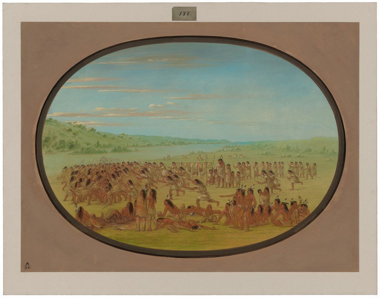 Naisten pallopeli - Sioux tekijältä George Catlin