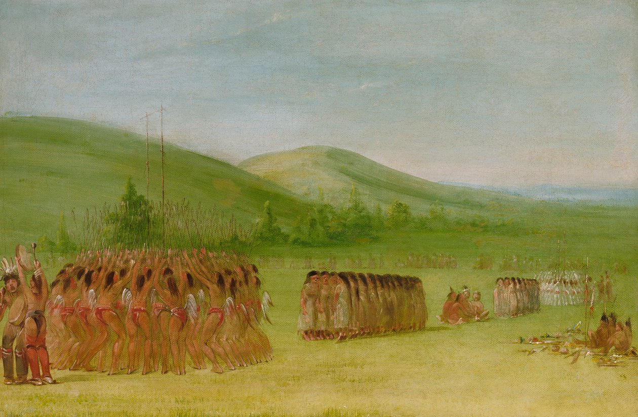 Ball-play-tanssi, Choctaw tekijältä George Catlin