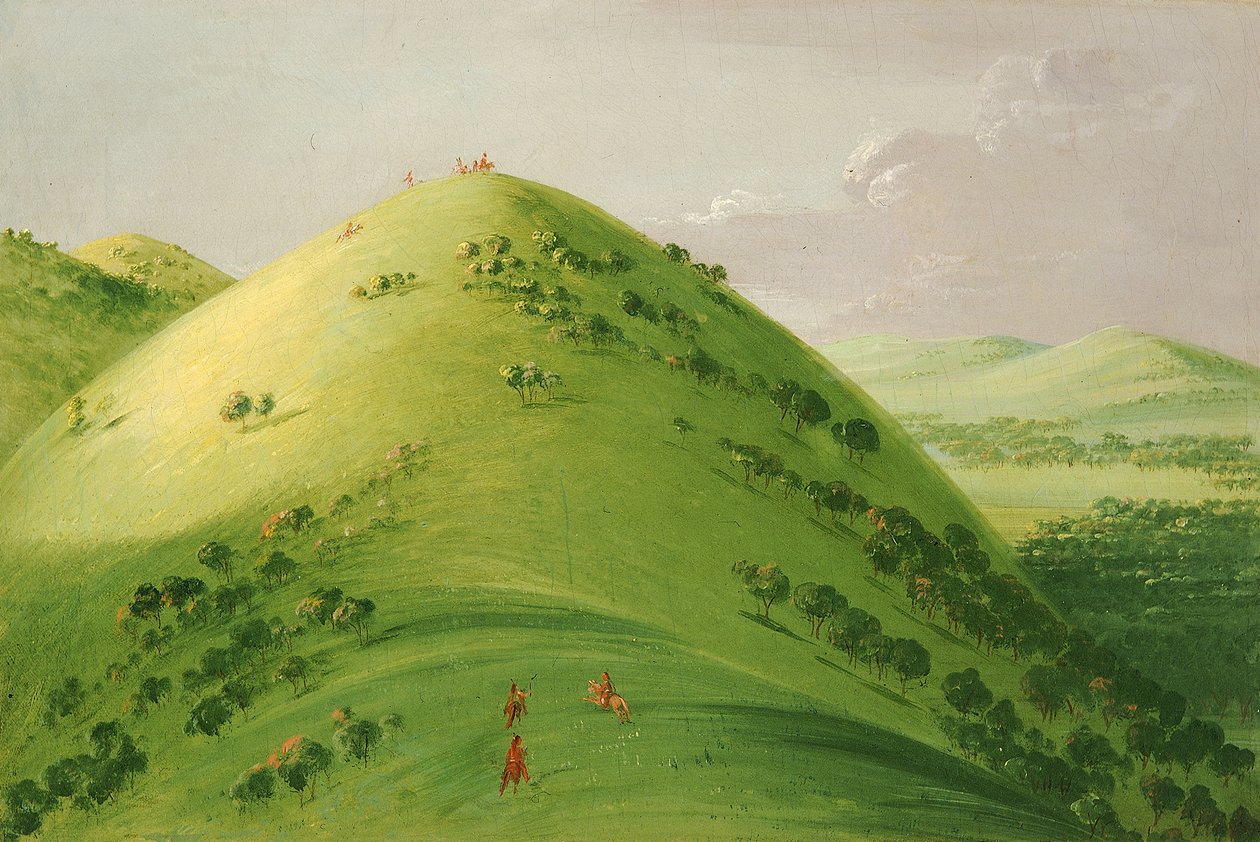 Kaunis Prairie Bluffs, Ylä-Mississippi tekijältä George Catlin