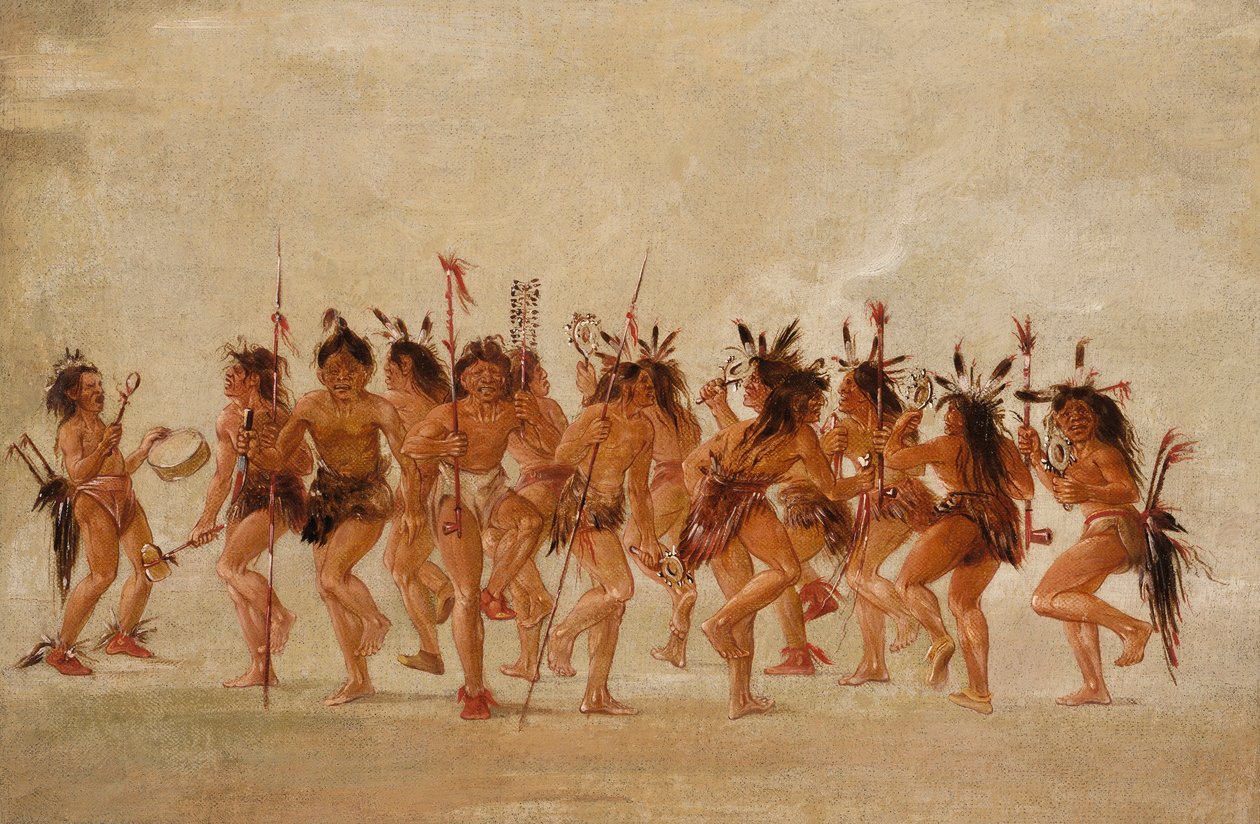 Kerjäläistanssi, Tetonjoen suu tekijältä George Catlin