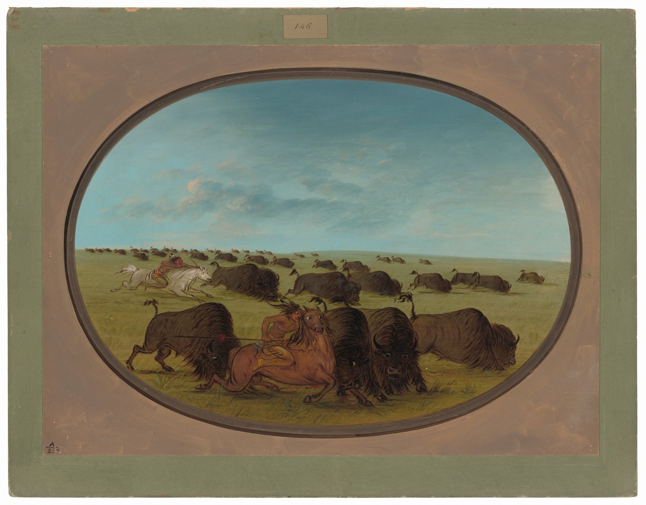 Buffalo Chase onnettomuuksien kanssa tekijältä George Catlin