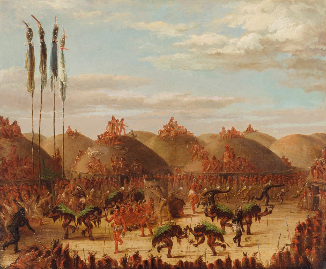 Härkätanssi, Mandan O-kee-pa -seremonia tekijältä George Catlin