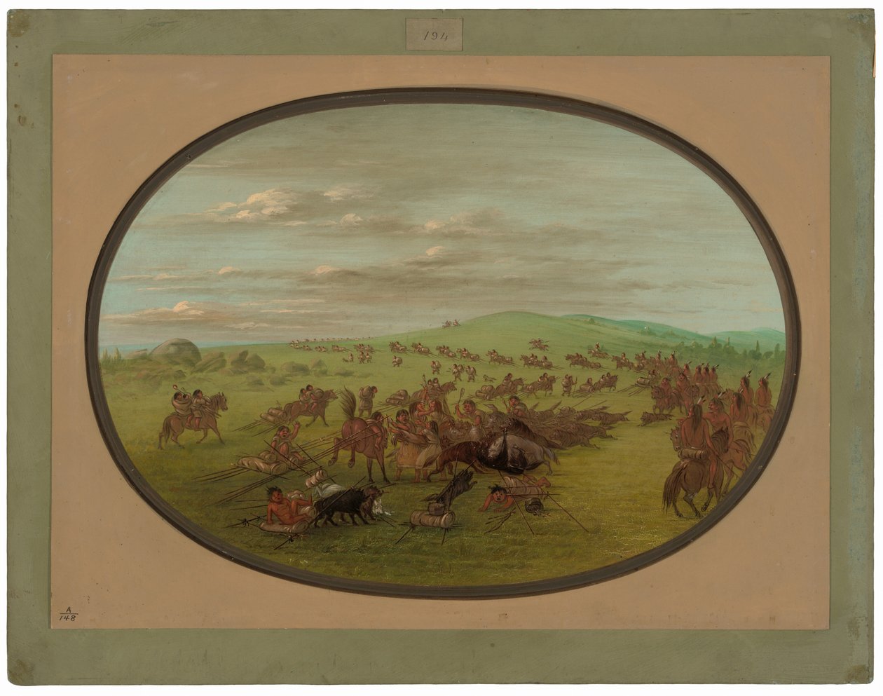 Camanchees liikkuvat tekijältä George Catlin