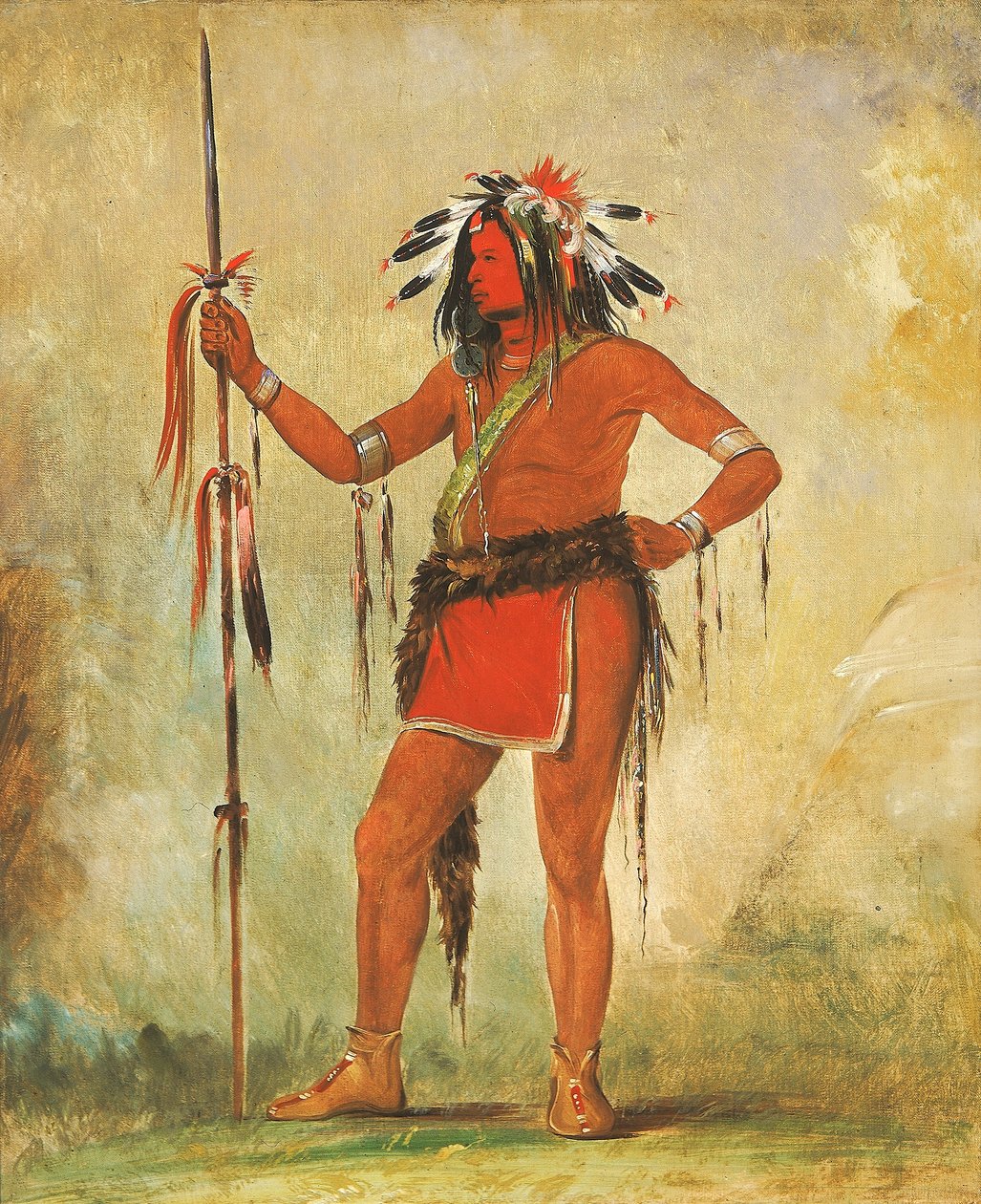 Cáh-be-múb-bee, Hän joka istuu kaikkialla, rohkea. tekijältä George Catlin