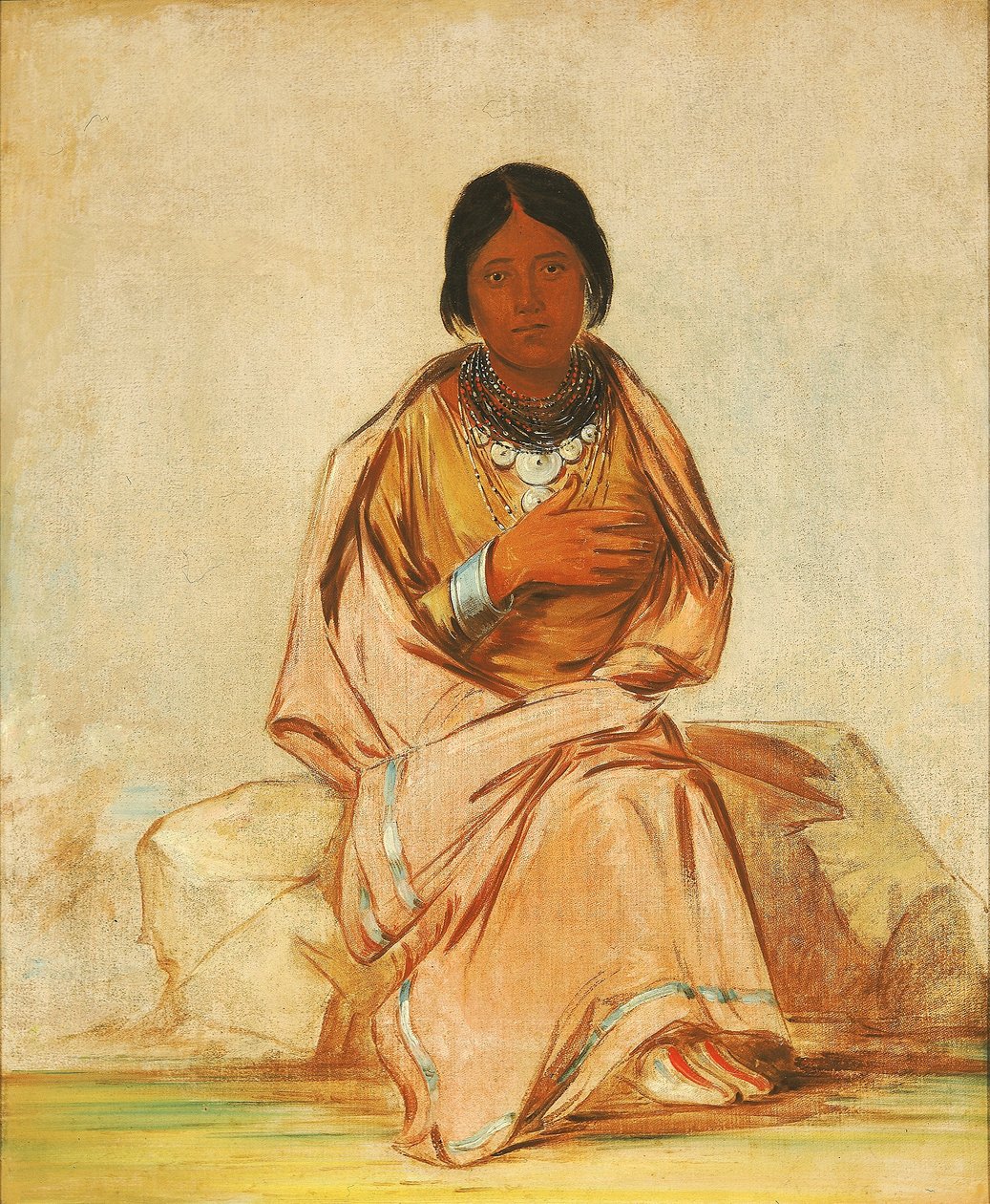 Chee-a-ex-e-co, Sydämettömän peuran tytär, - tekijältä George Catlin