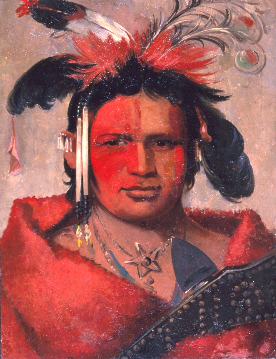 Chee-me-náh-na-quet, Suuri Pilvi, Harmaakarhun poika. tekijältä George Catlin