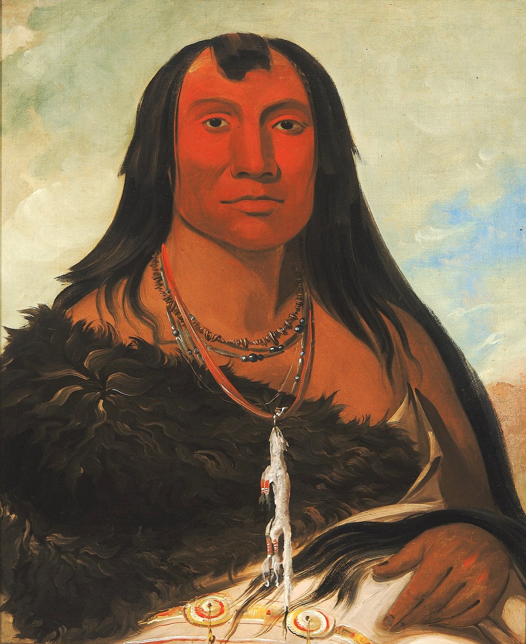 Cháh-ee-chópes, Neljä sutta, päällikkö surun murtama tekijältä George Catlin