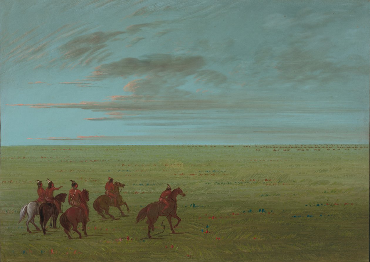 Connibos Starting for Wild Horses, 18541869. tekijältä George Catlin