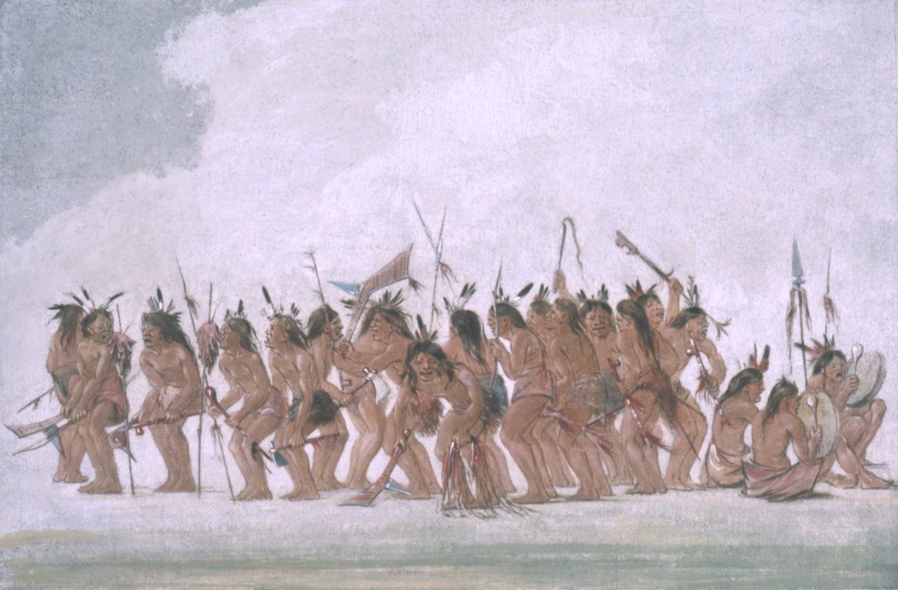 Koiratanssit Fort Snellingissä tekijältä George Catlin