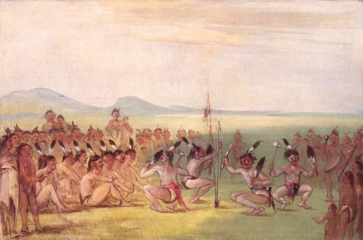 Eagle Dance, Choctaw, 1835-1837. tekijältä George Catlin