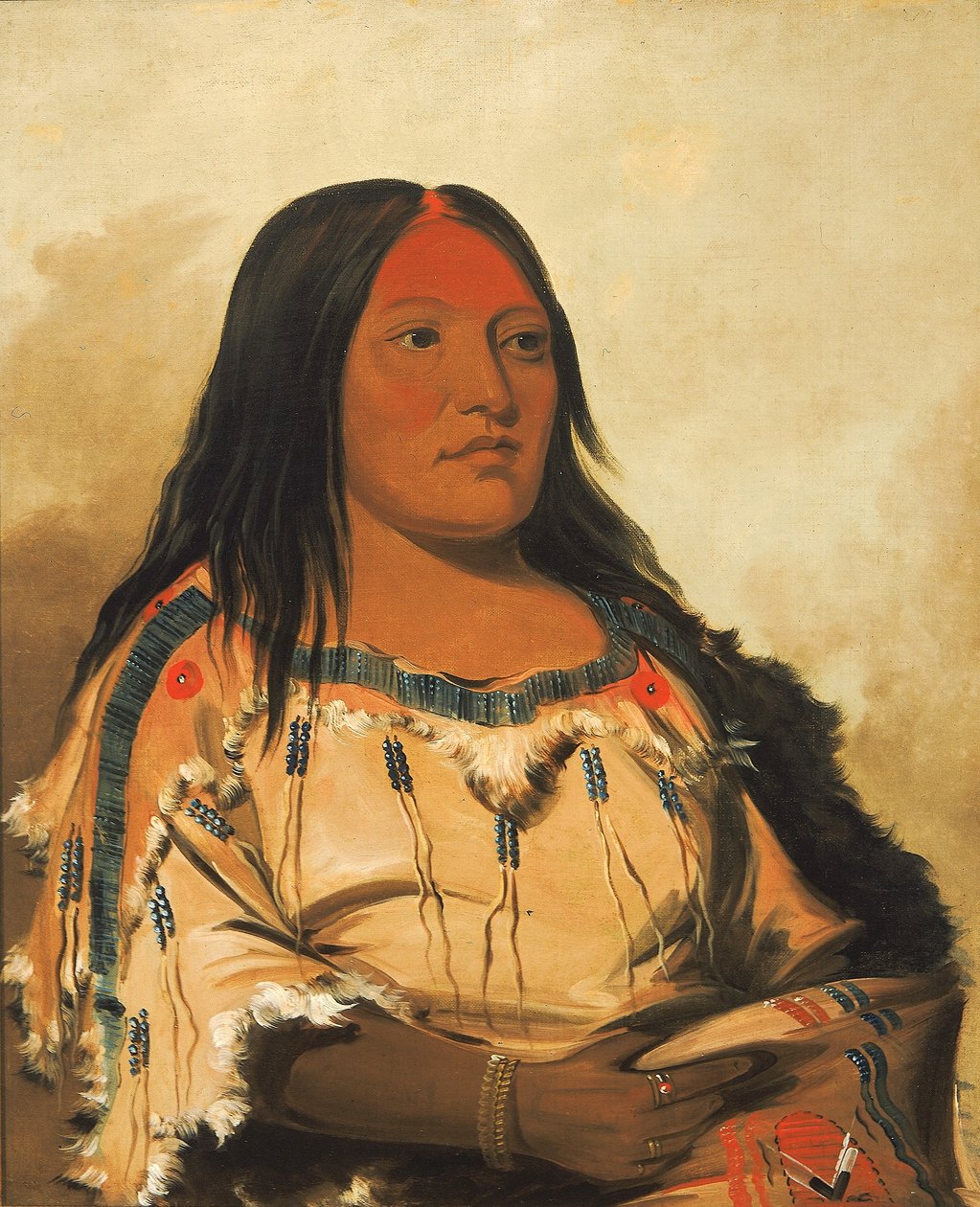 Eeh-nís-kim, Kristallikivi, päällikön vaimo tekijältä George Catlin