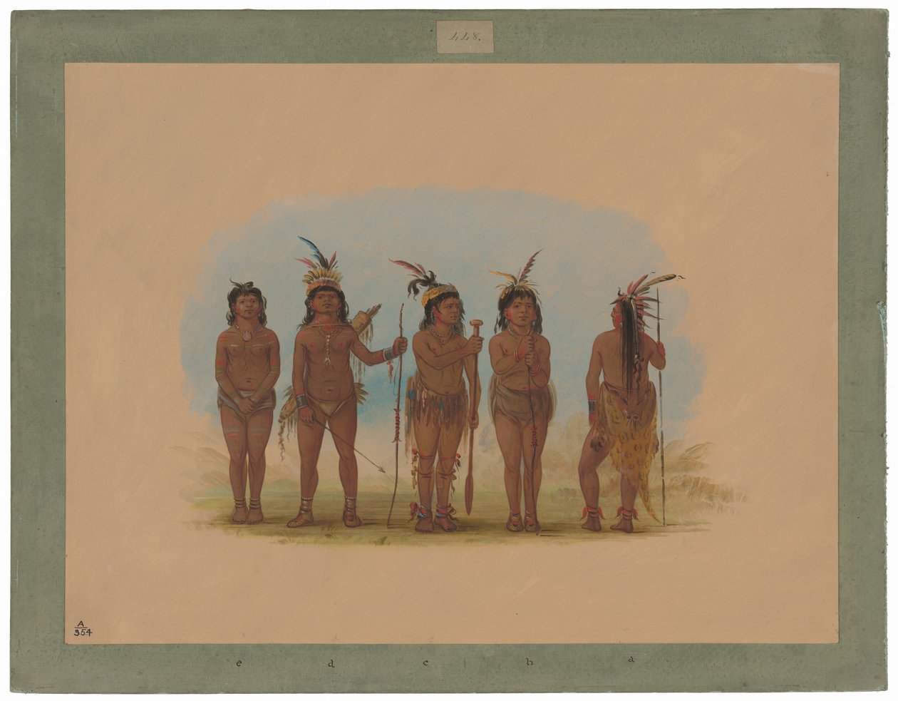 Viisi karibialaista intiaania tekijältä George Catlin