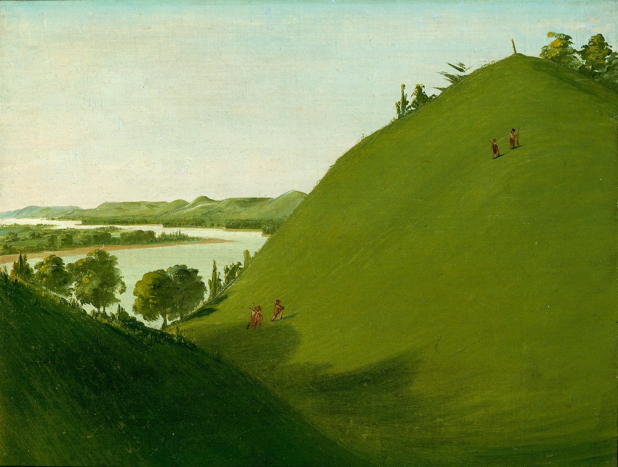 Floydin hauta, jonne Lewis ja Clark hautasivat kersantti Floydin vuonna 1804. tekijältä George Catlin