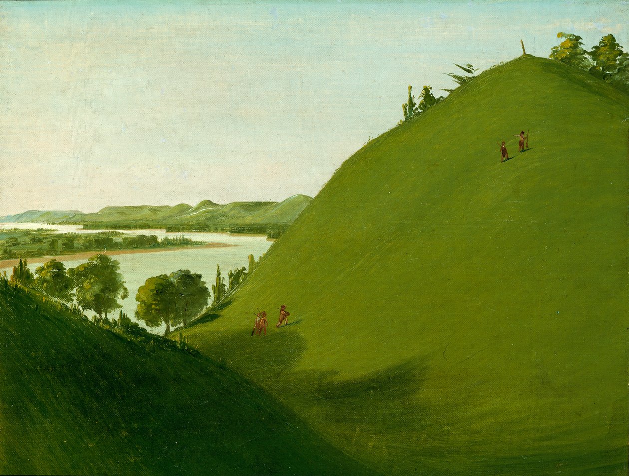 Floydin hauta, johon Lewis ja Clark hautasivat kersantti Floydin vuonna 1804, 1832. tekijältä George Catlin