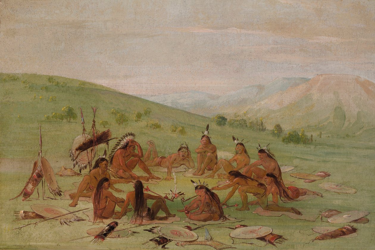 Jalkasotapuolue neuvostossa, Mandan tekijältä George Catlin