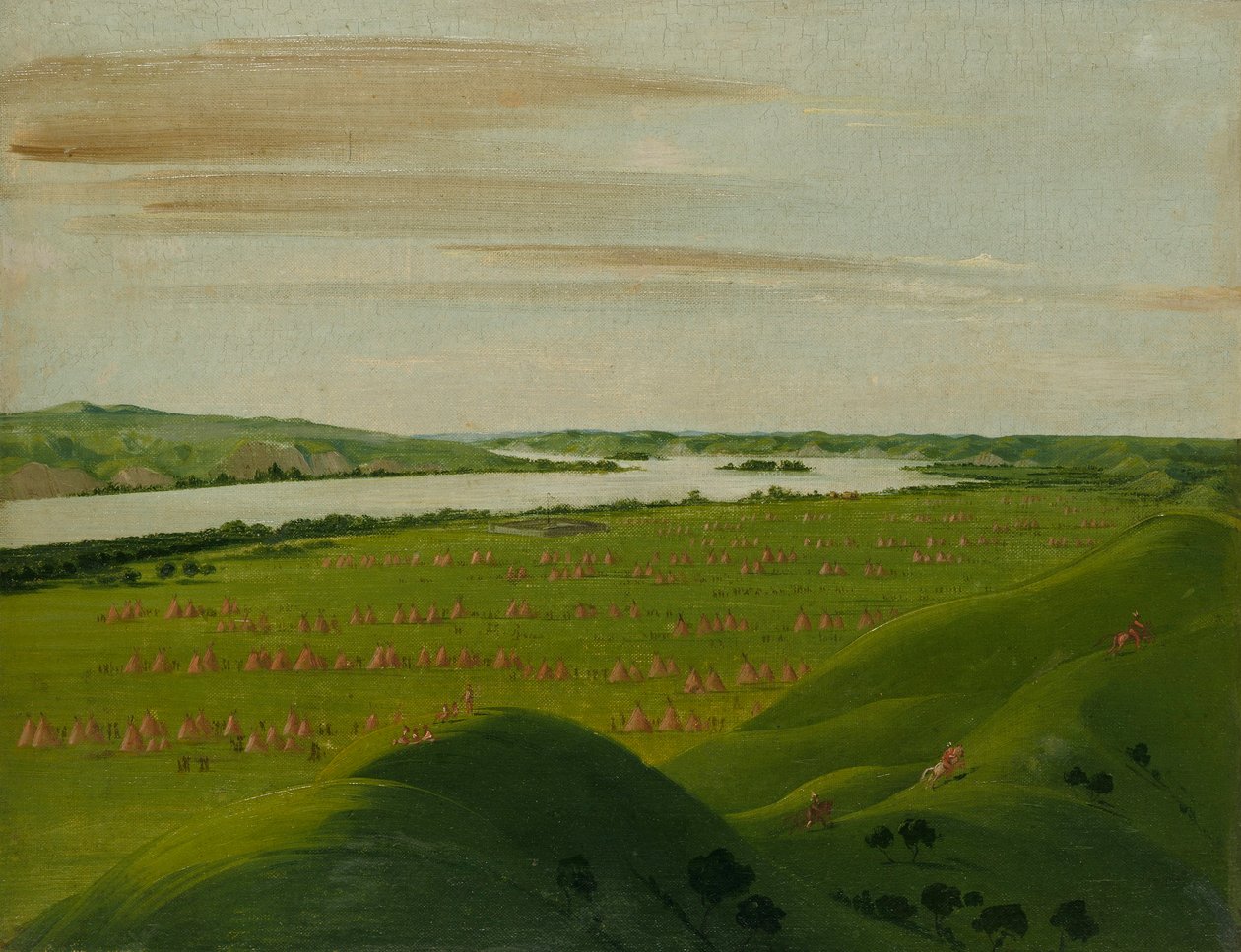 Fort Pierre, Teton-joen suu, 1200 mailia Saint Louisin yläpuolella. tekijältä George Catlin