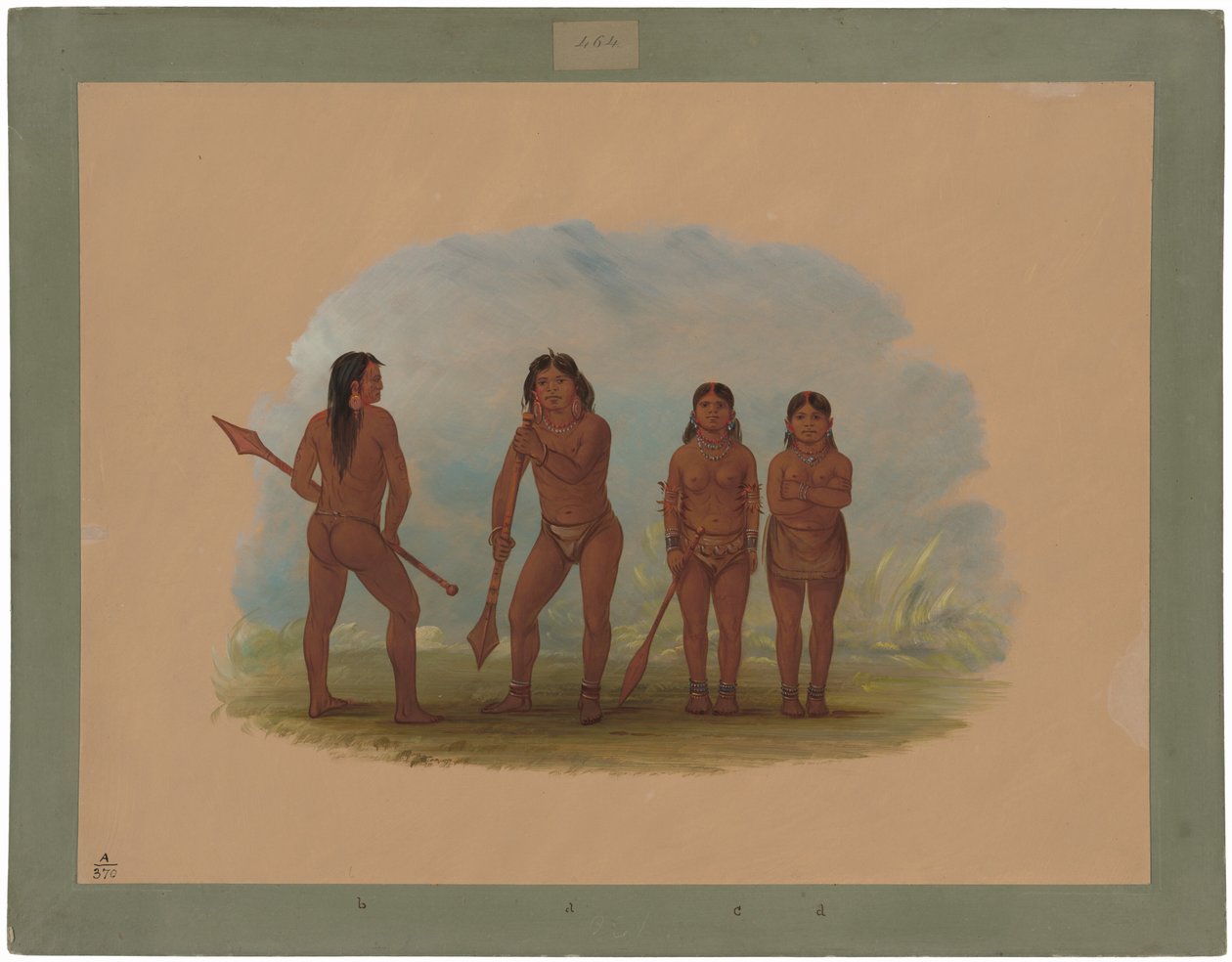 Neljä Angustura-intiaania tekijältä George Catlin