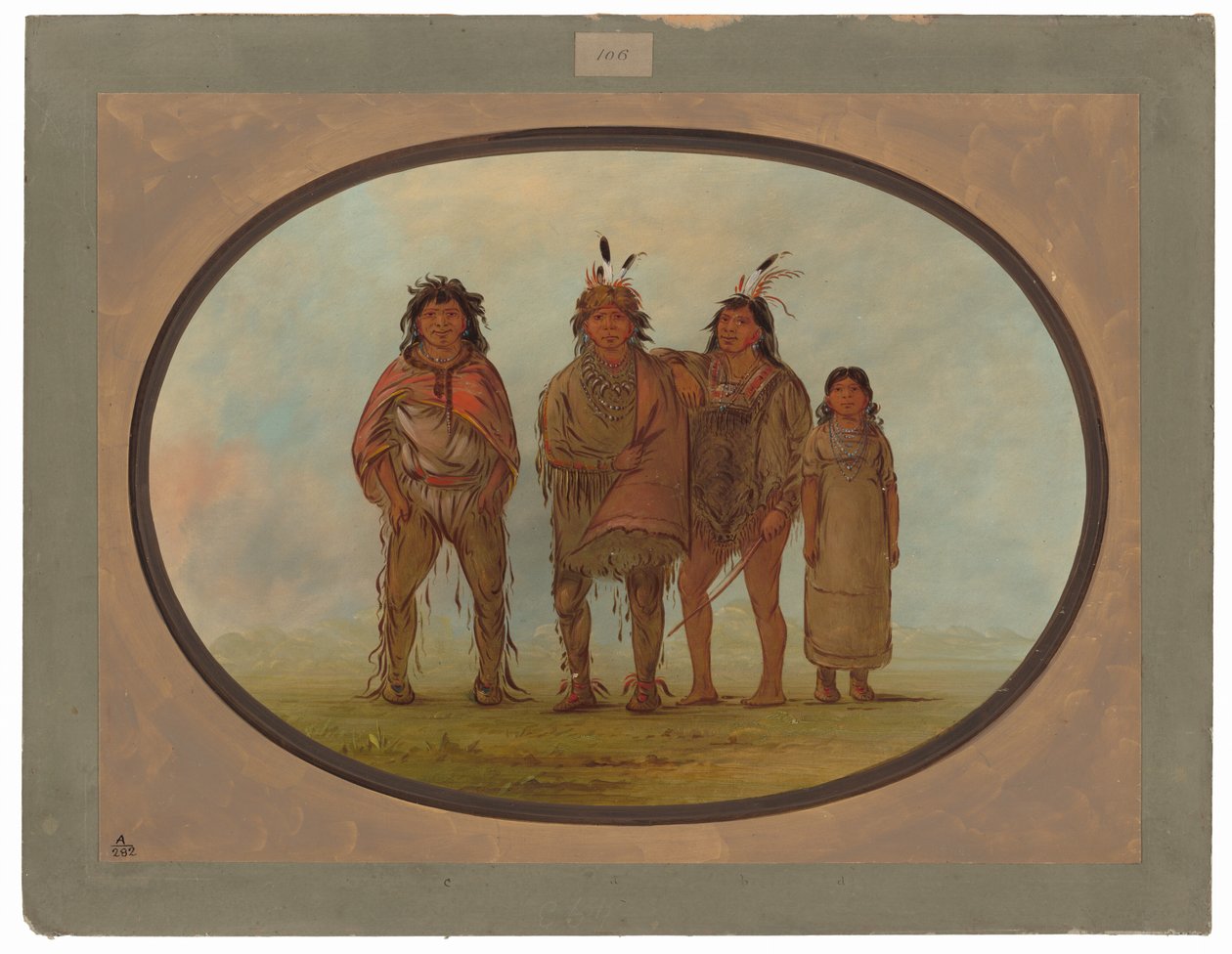 Neljä Dogrib-intiaania tekijältä George Catlin
