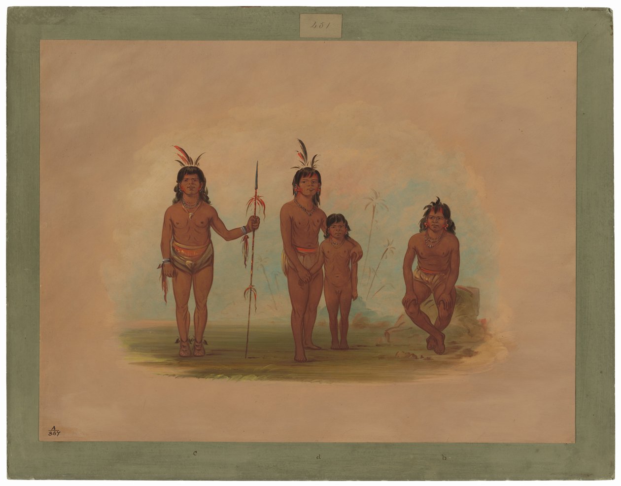 Neljä Goo-a-Give intiaania tekijältä George Catlin