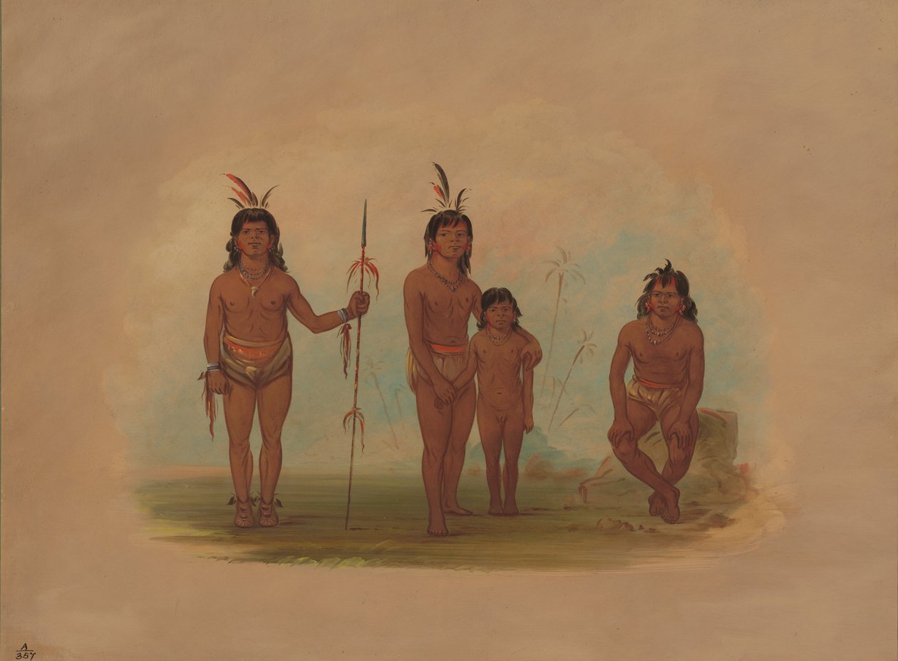 Neljä Goo-a-a-Give intiaania, 18541869. tekijältä George Catlin