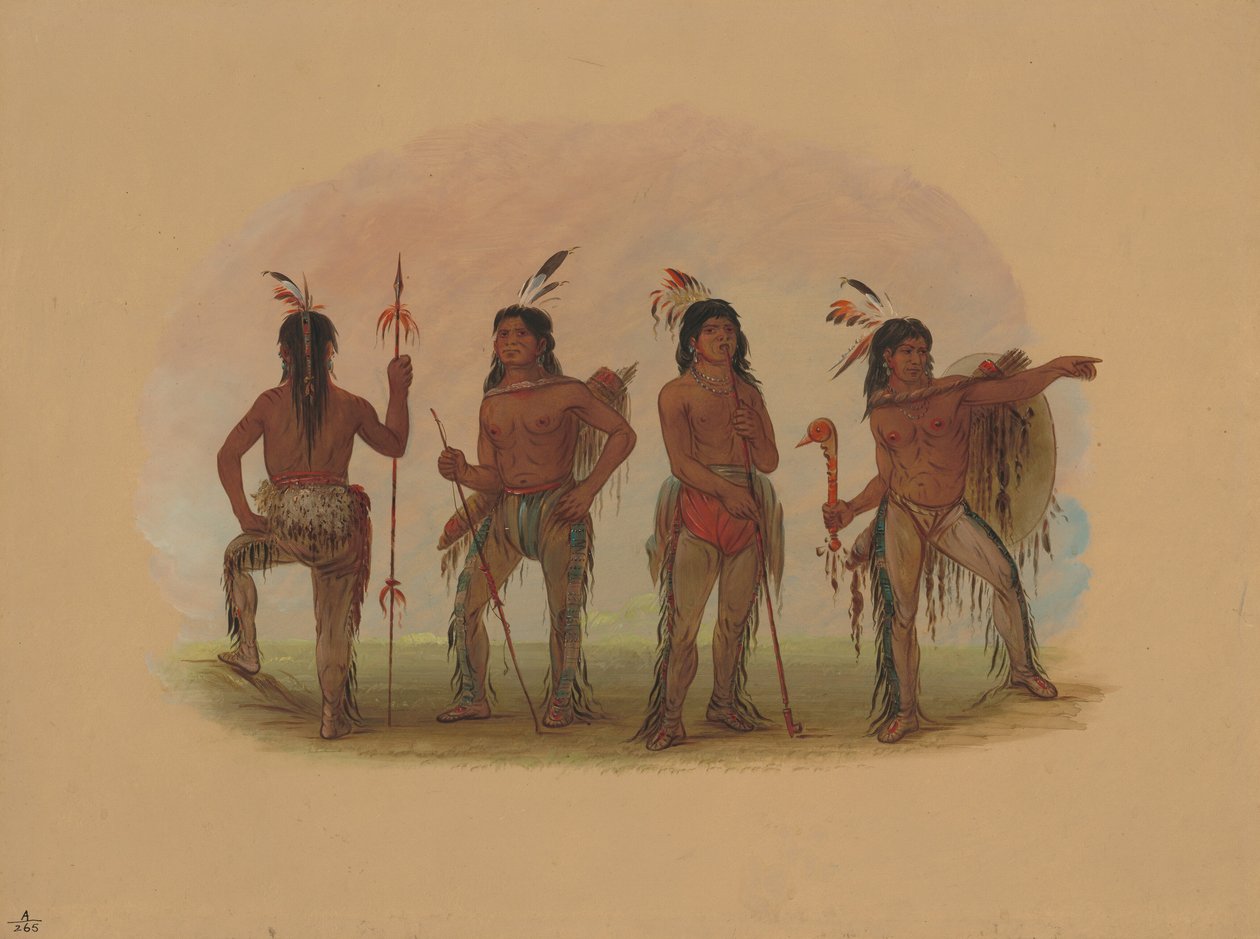 Neljä Navaho Warrioria, 18611869. tekijältä George Catlin