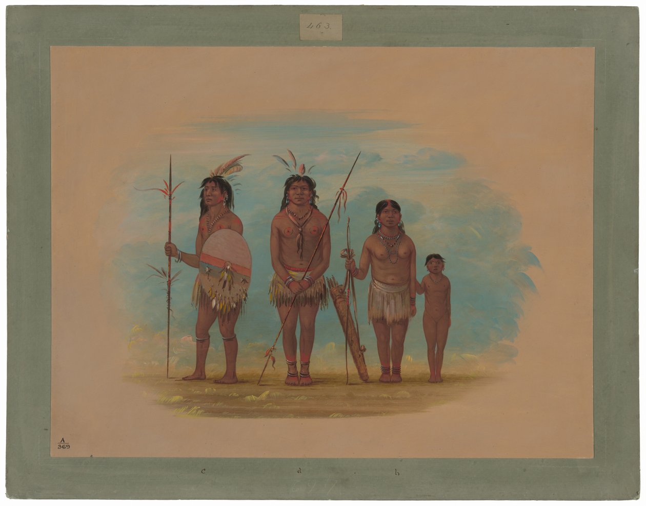 Neljä Xingu-intiaania tekijältä George Catlin