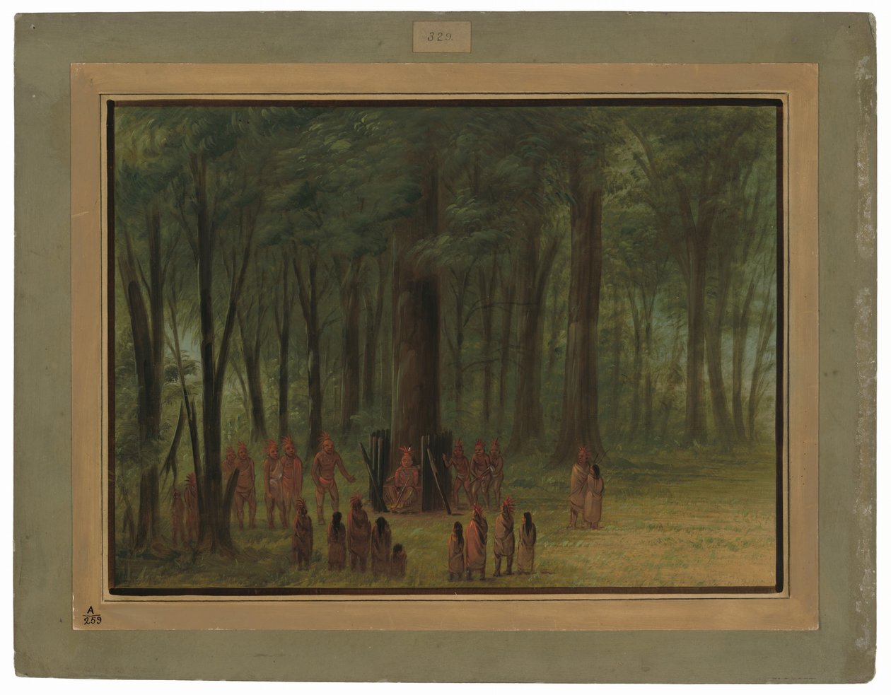 Black Hawkin hautajaiset - Saukie tekijältä George Catlin