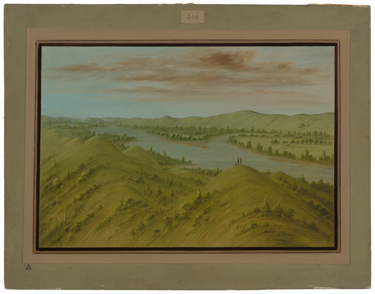 Grassy Bluffs, Ylä-Missouri tekijältä George Catlin