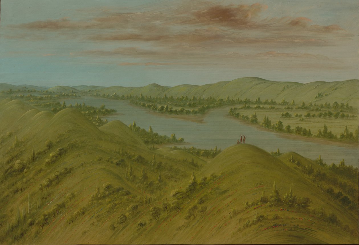 Grassy Bluffs, Ylä-Missouri, 18611869. tekijältä George Catlin