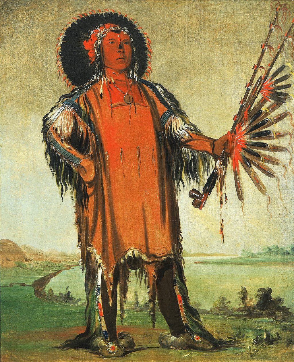 Ha-na-tá-nu-maúk, susipäällikkö, heimon pääpäällikkö. tekijältä George Catlin