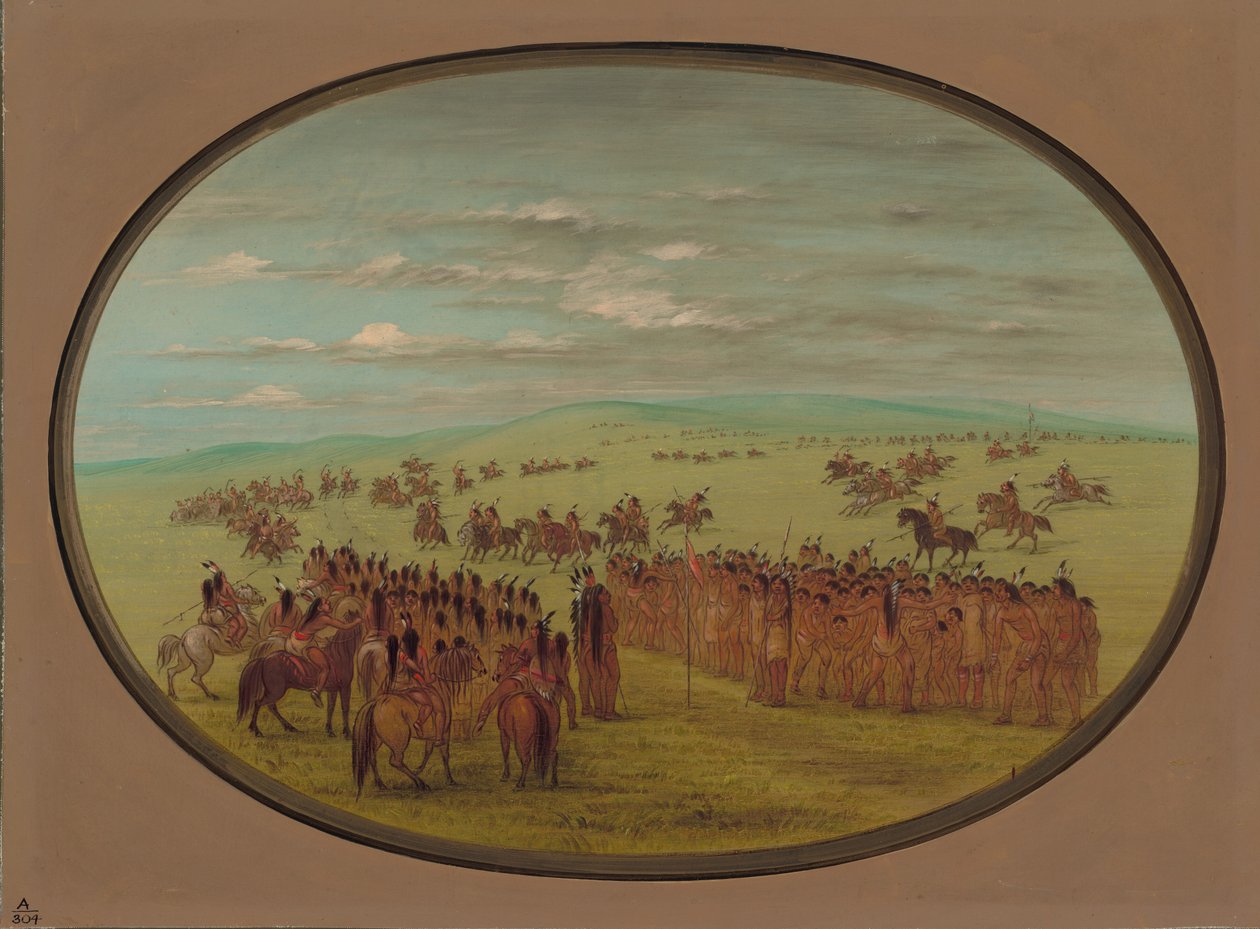 Hevosurheilu - Minatarrees, 18611869. tekijältä George Catlin