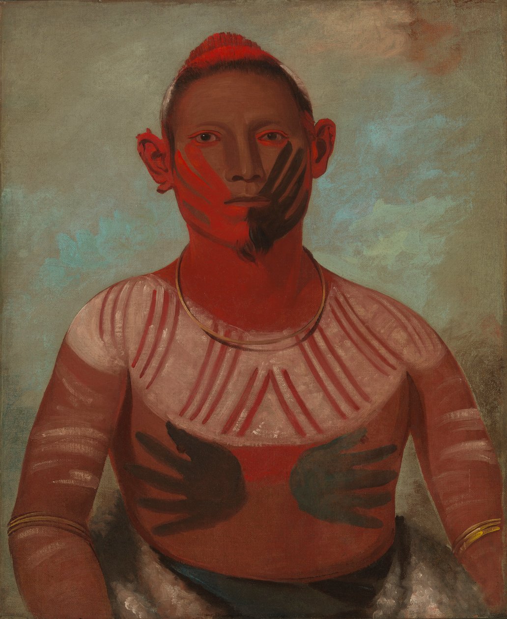 I-o-wáy, yksi Black Hawkin tärkeimmistä sotureista. tekijältä George Catlin