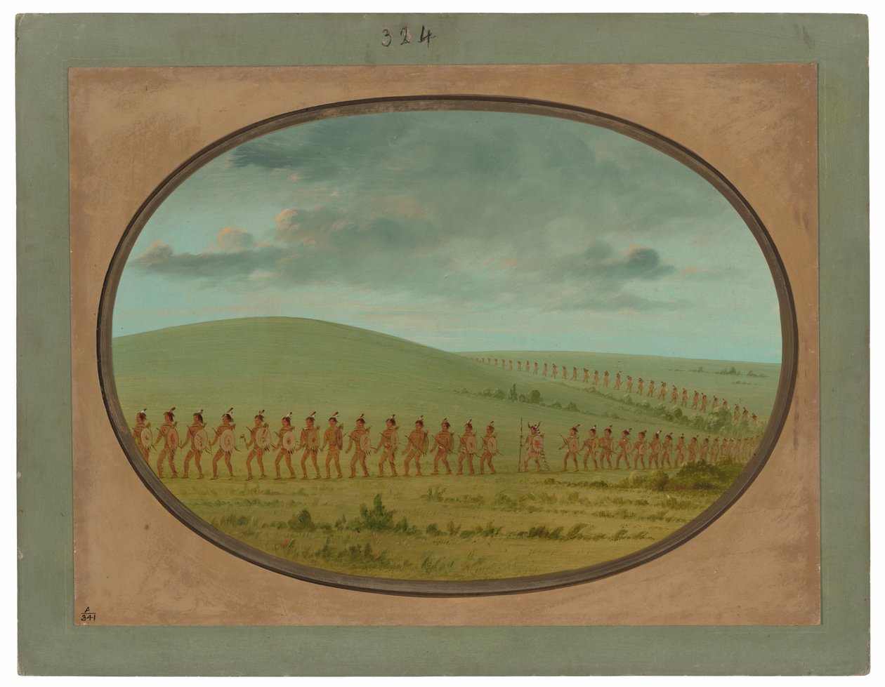 Indian File - Iowa tekijältä George Catlin