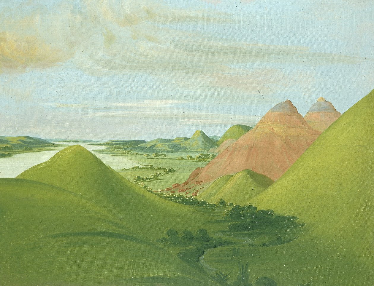 Iron Bluff, 1200 mailia St. Louisin yläpuolella tekijältä George Catlin