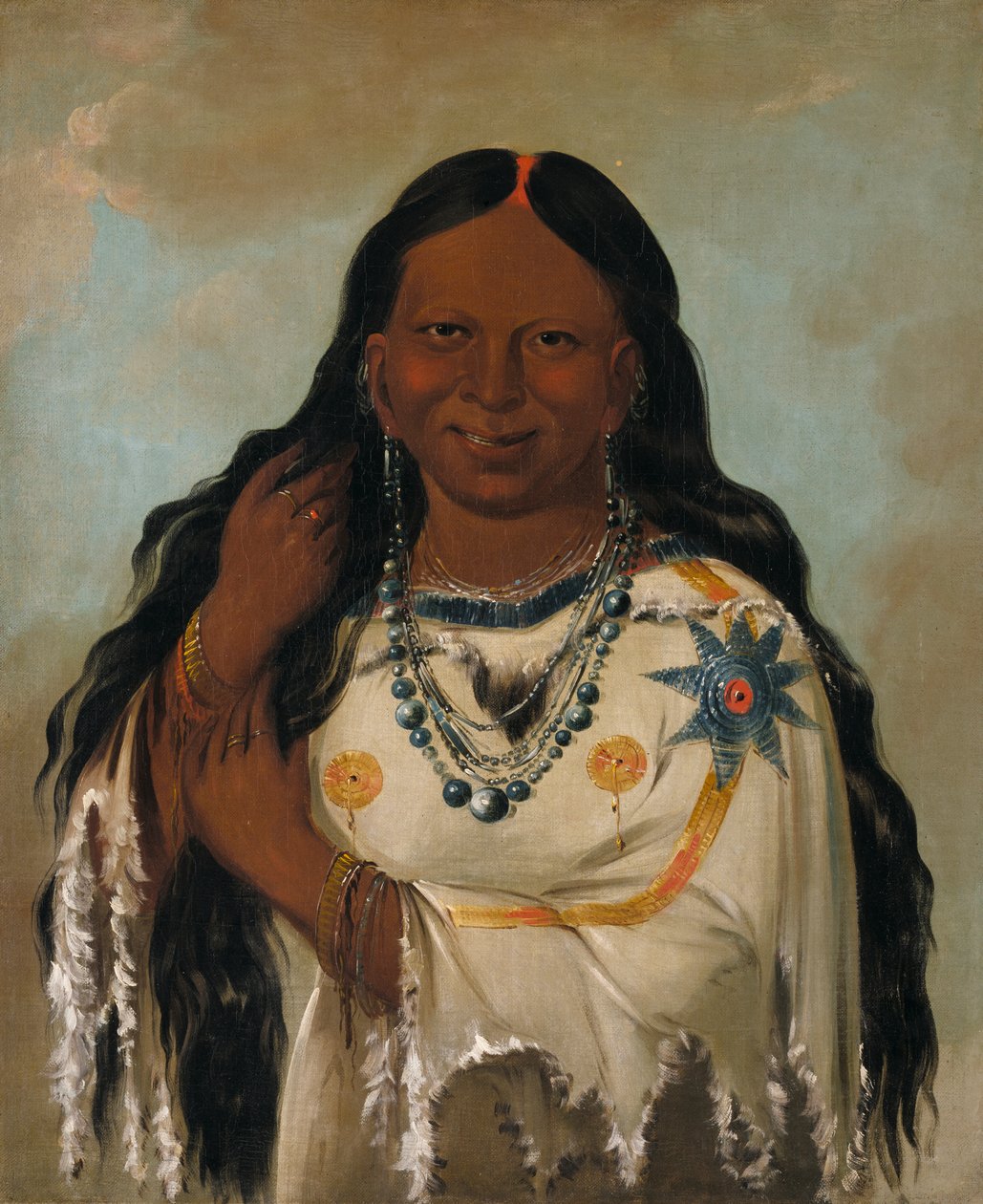 Kay-a-gís-gis, nuori nainen, 1832. tekijältä George Catlin