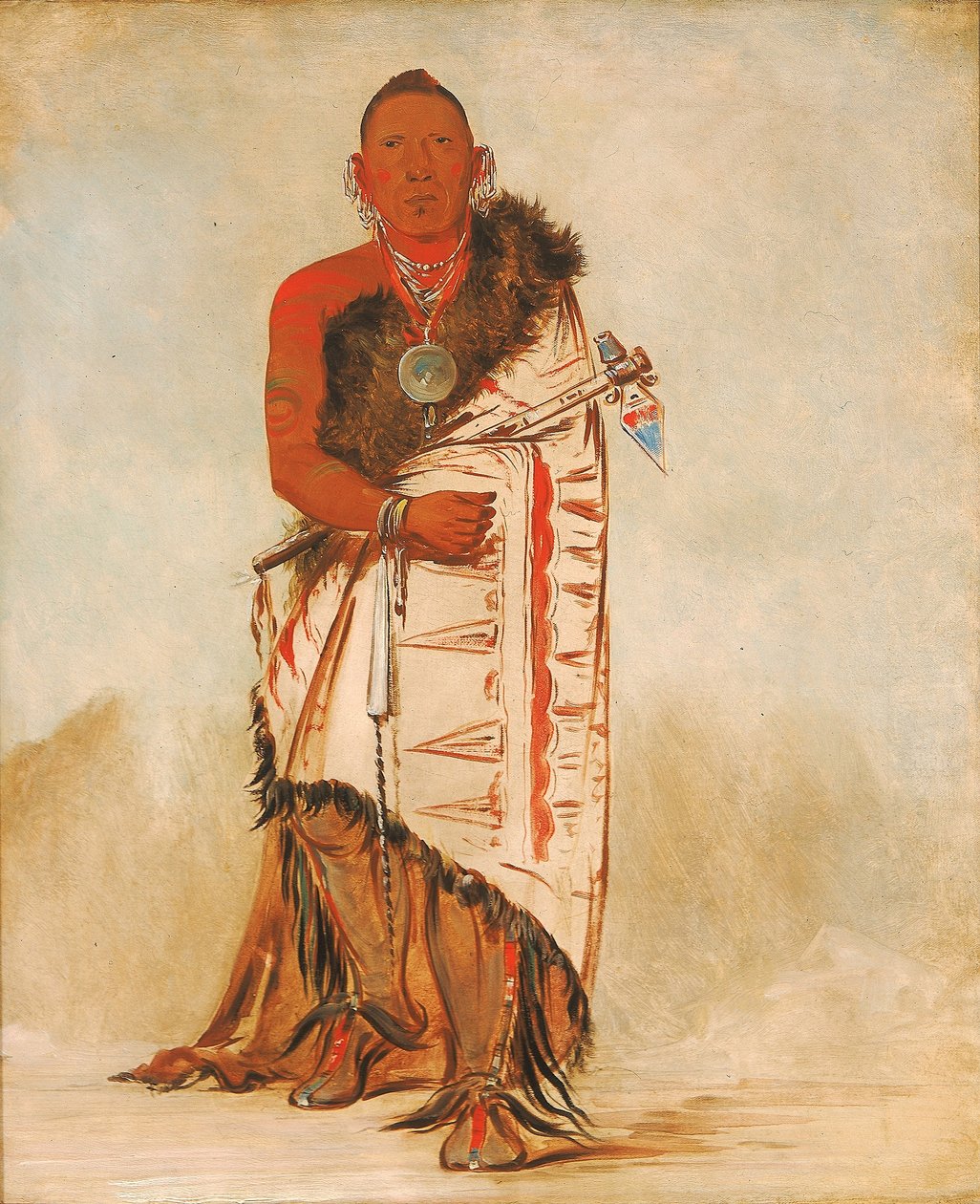 Ki-hó-go-waw-shú-shee, urhea päällikkö, heimon päällikkö. tekijältä George Catlin