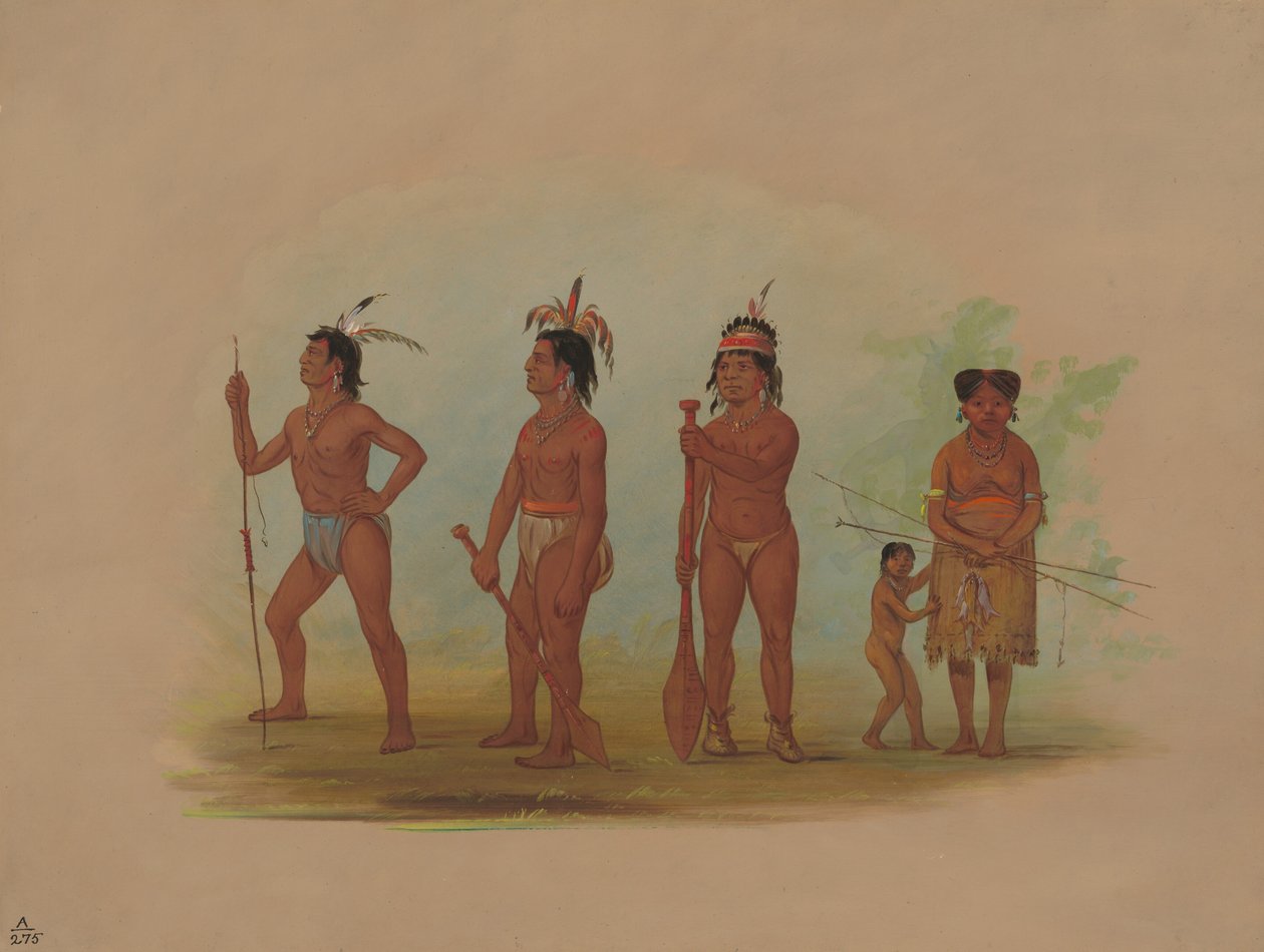 Clatsop-intiaanit, 18551869. tekijältä George Catlin