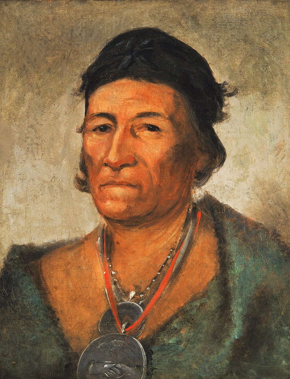 Ko-mán-i-kin, Big Wave, vanha ja arvostettu päällikkö, 1831. tekijältä George Catlin