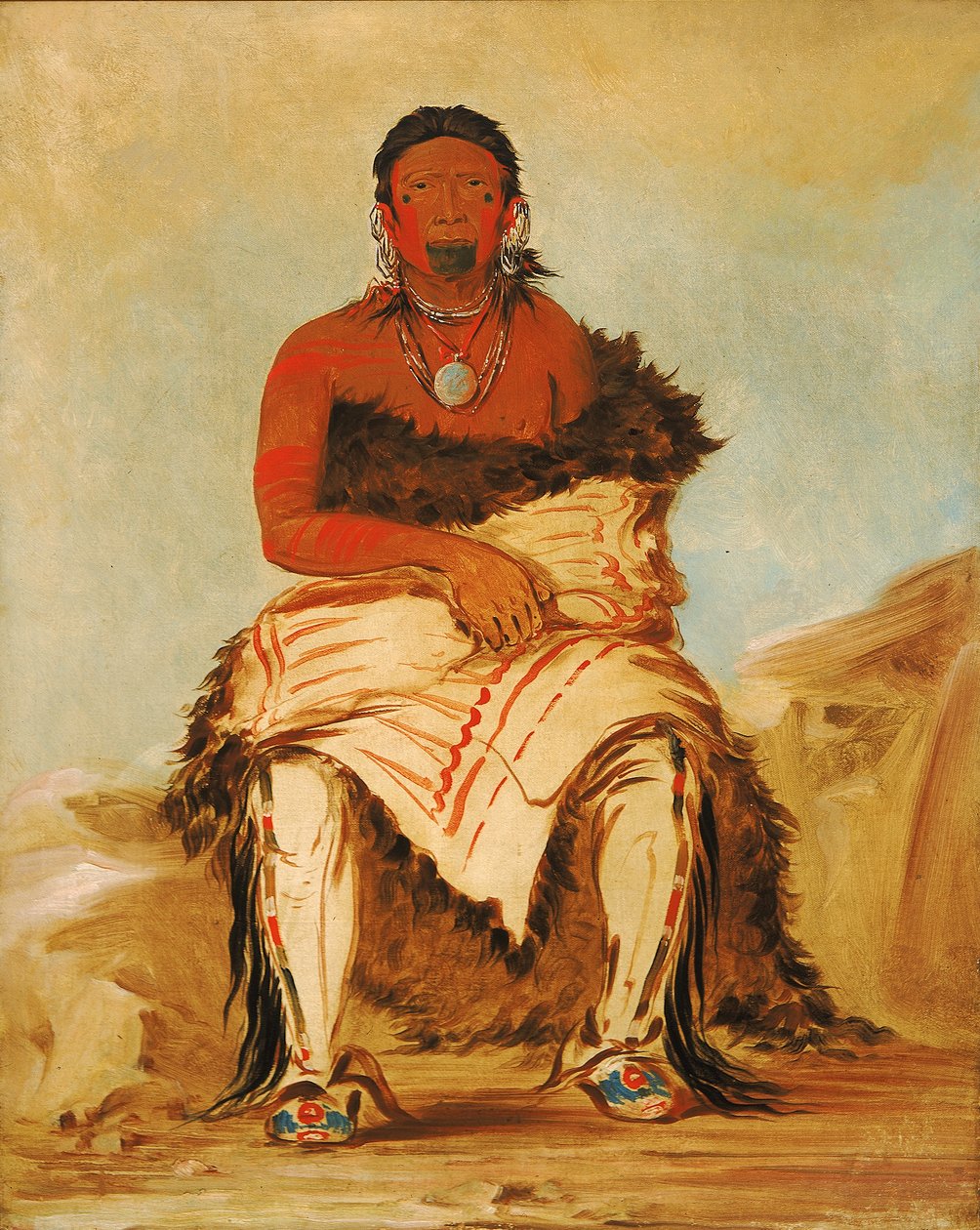 Lá-shah-le-stáw-hix, miespäällikkö, republikaanien sotilas, 1832. tekijältä George Catlin