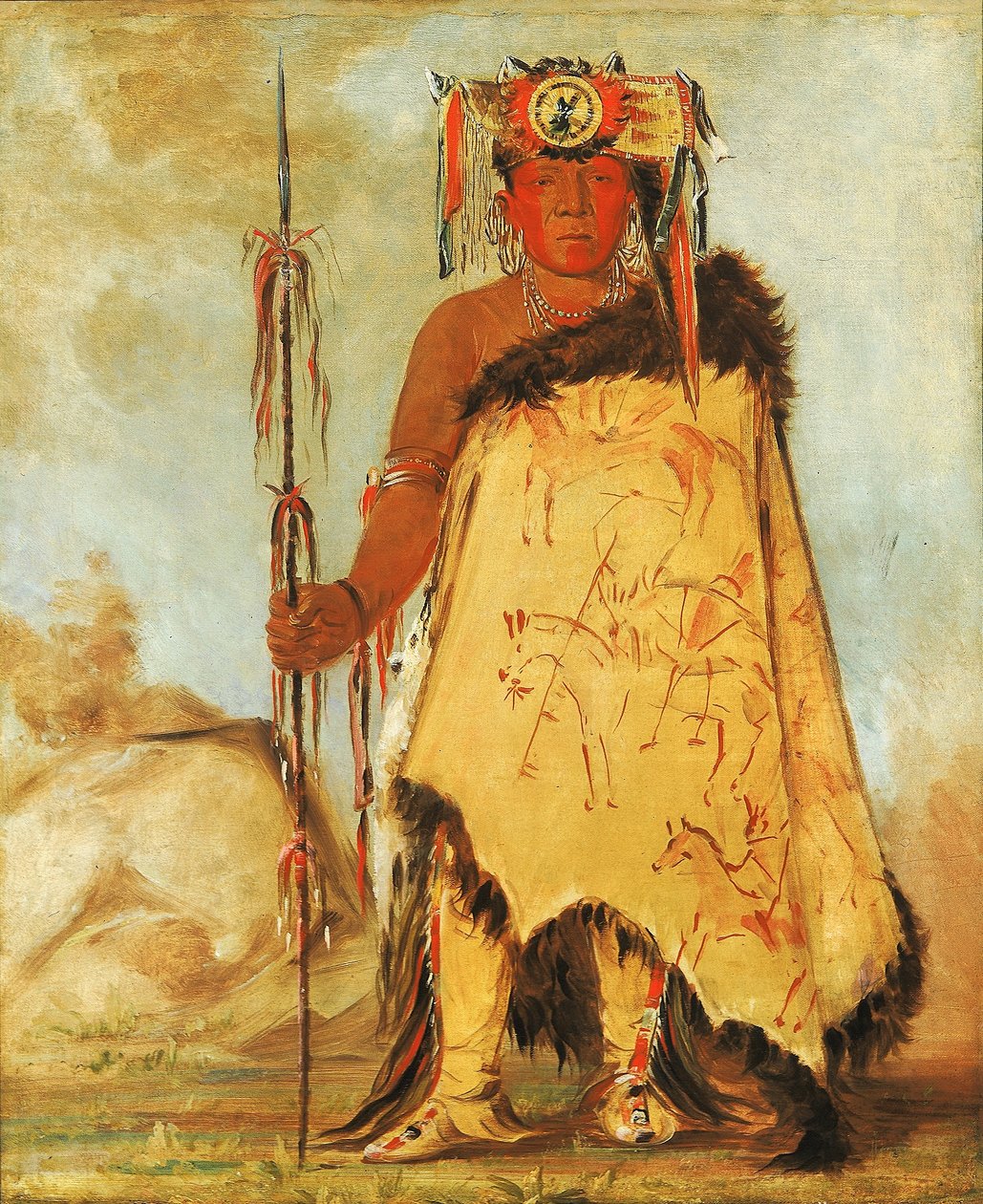 La-wée-re-coo-re-shaw-wee, sotapäällikkö, republikaaninen pawnee. tekijältä George Catlin