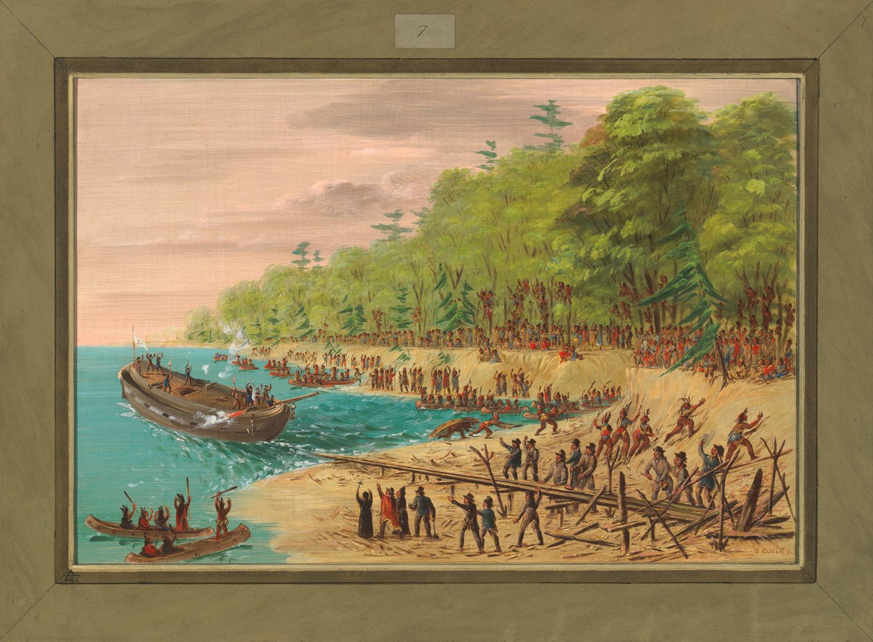 Griffinin laukaisu. Heinäkuu 1679, 1847-48 tekijältä George Catlin