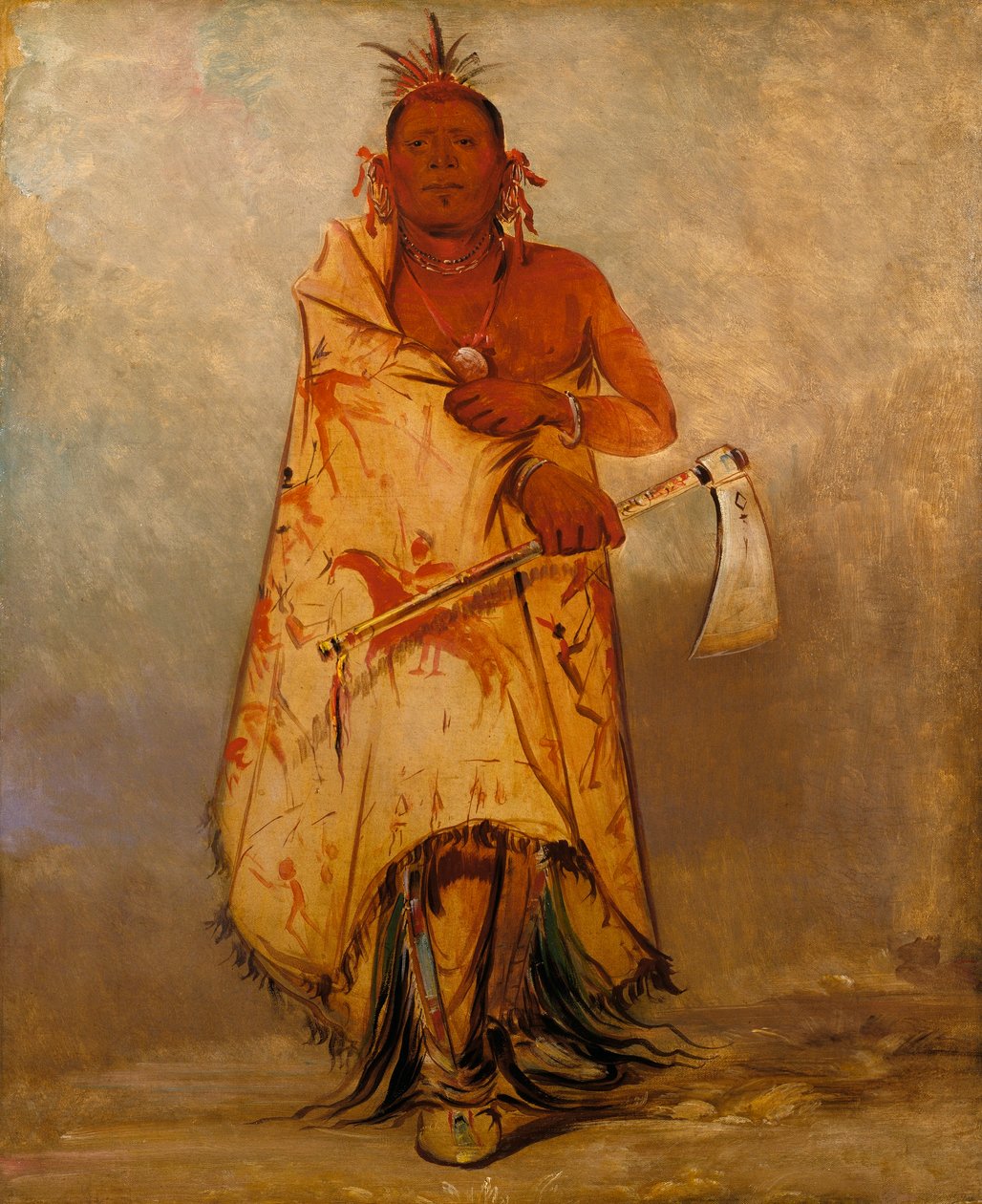 Le-sháw-loo-láh-le-hoo, Iso Hirvi, Skidi (susi) Pawnee-heimon päällikkö. tekijältä George Catlin