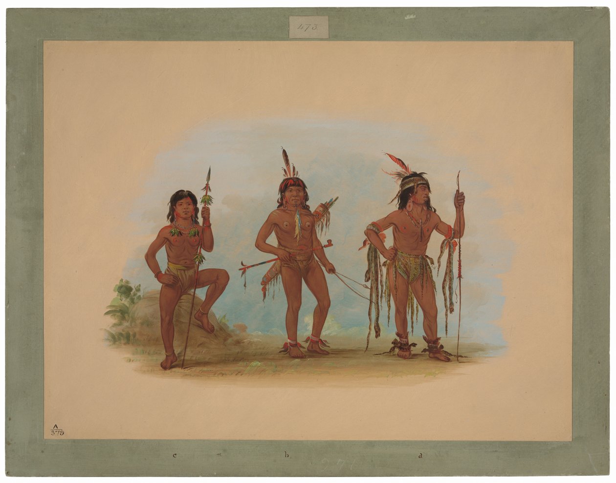 Lengua-lääkemies kahdella soturilla tekijältä George Catlin