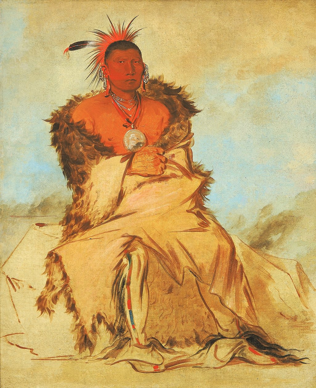 Loo-rá-wée-re-coo, Lintu, joka menee sotaan, Tapage Pawnee... tekijältä George Catlin