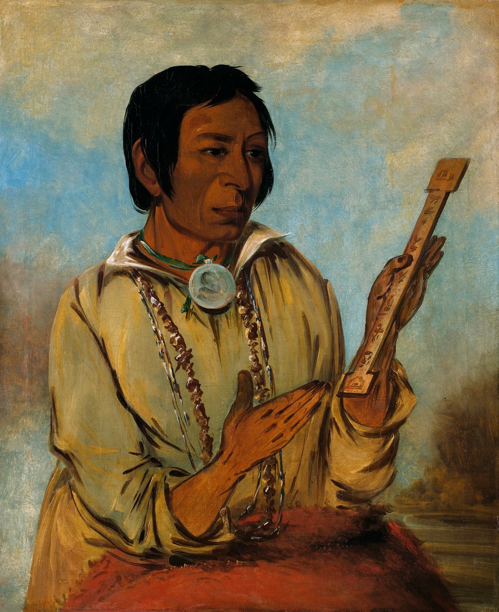 Ma-shée-na, Hirvensarvet, apulaispäällikkö tekijältä George Catlin
